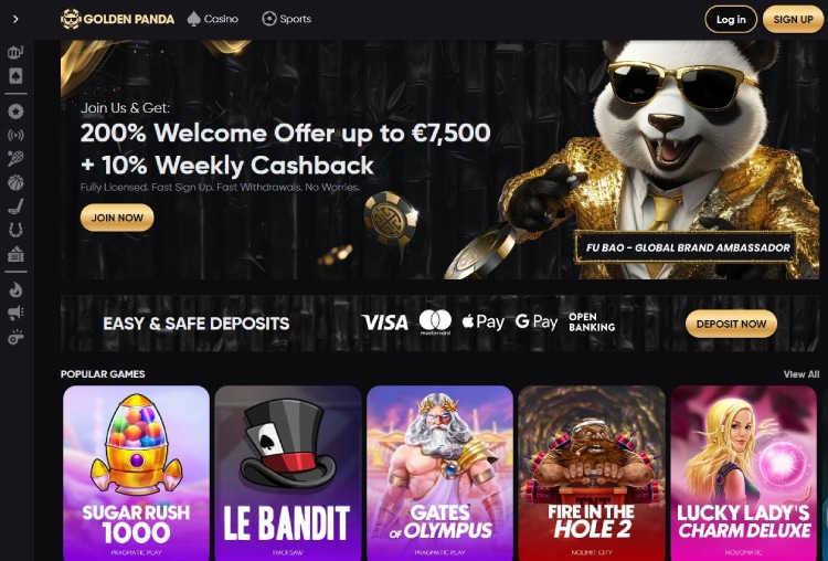 Golden Panda, best uitbetalende casino's